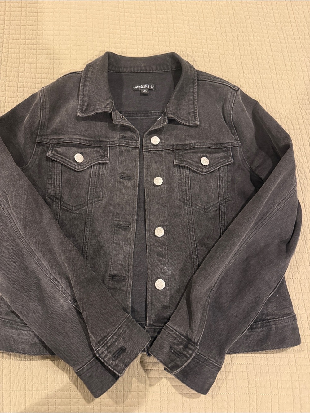 J. Crew Factory Washed Black Denim Jacket